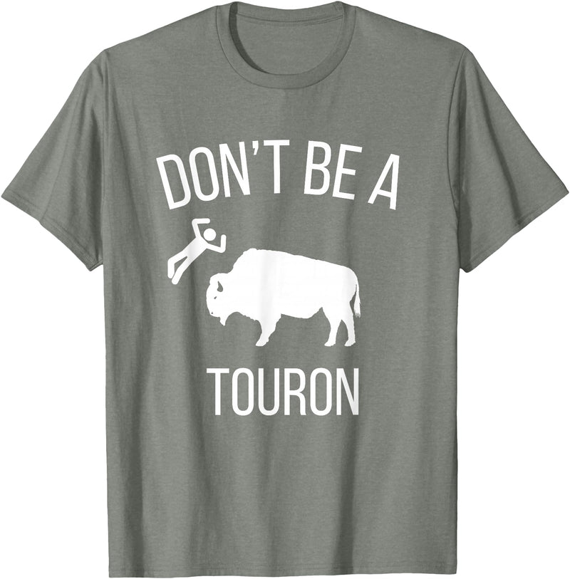 Funny Bison Boujee Cow Shirt - Funny Buffalo Shirt Sei kein Touron - Stroke den Bison nicht T-Shirt - Olive Heather