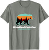 Retro Vintage WA Summer Camping & Hiking Souvenir Woodland Park Zoo Washington Tourist T-Shirt - Olive Heather
