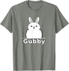 Gubby Rabbit Anime Funny Character Cute Grumpy Bunny T-Shirt in Olive Heather