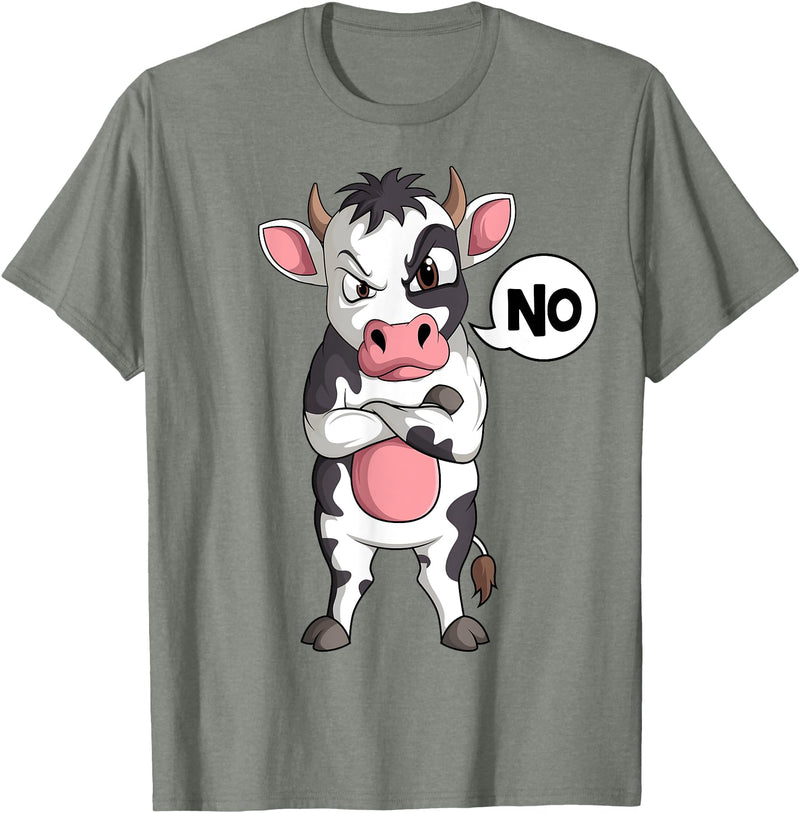 Funny Cow Lover & Owner Gift Ideas Cow Farmer Kids Boys Girls Womens T-Shirt - Olive Heather