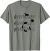 Cute Bunny Rabbit Playing Music Notes Musician T-Shirt in Olive Heather