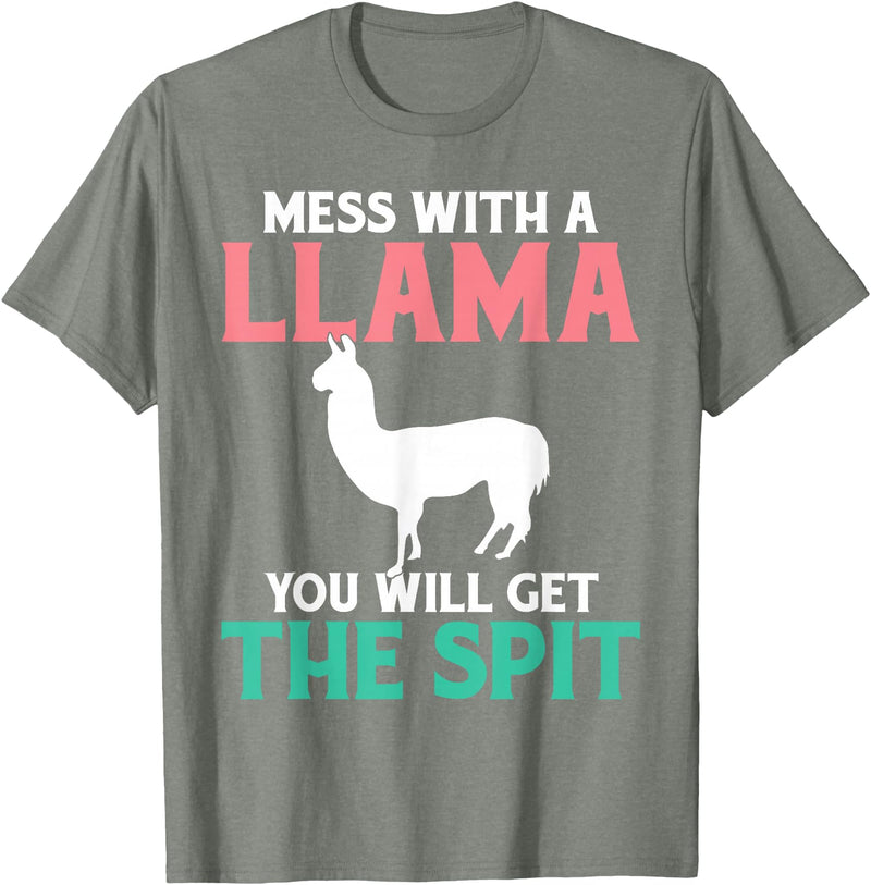 LLama Gifts & Accessories With a llama you get the spit alpaca llama T-Shirt - Olive Heather