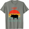 Funny Farming Tees For Pig Farmers Funny Pig Farmer Humor I Can't I Have Pigs to Feed T-Shirt - Olive Heather
