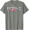 ETHRLO cow im one birthday decorations Shirts Nana Cow Print Cowboy Animal Pattern Farmer Cow Nana T-Shirt - Olive Heather