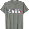 Polar Bear Lover Patriotic Veterans Day Costume Funny Polar Bear American USA Flag 250 Years 4th of July T-Shirt - Olive Heather