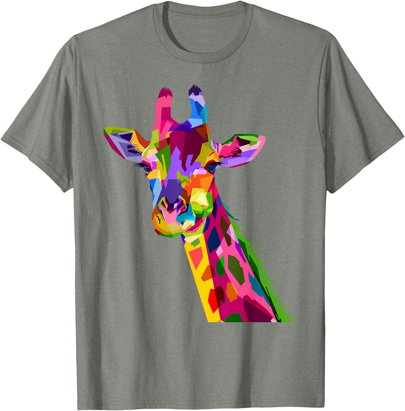 Cool Animal Shirts Giraffe t shirt; Love Animal t shirt; Love Giraffe t shirt T-Shirt - Olive Heather