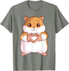 Hamster Lovers Girls Ladies T-Shirt - Olive Heather