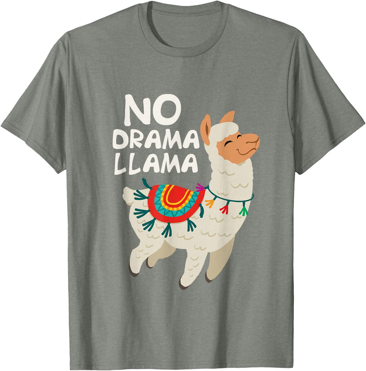 Give Me My No Drama Llama Co No Drama Llama Funny Lama T-Shirt - Olive Heather