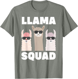 Funny Llama Gift Llama Lover Accessories & Stuff Funny Llama Design For Men Women Llama Alpaca Farm Animal T-Shirt - Olive Heather