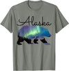 We Love Alaska Alaska Grizzly Bear USA Souvenir T-Shirt - Olive Heather