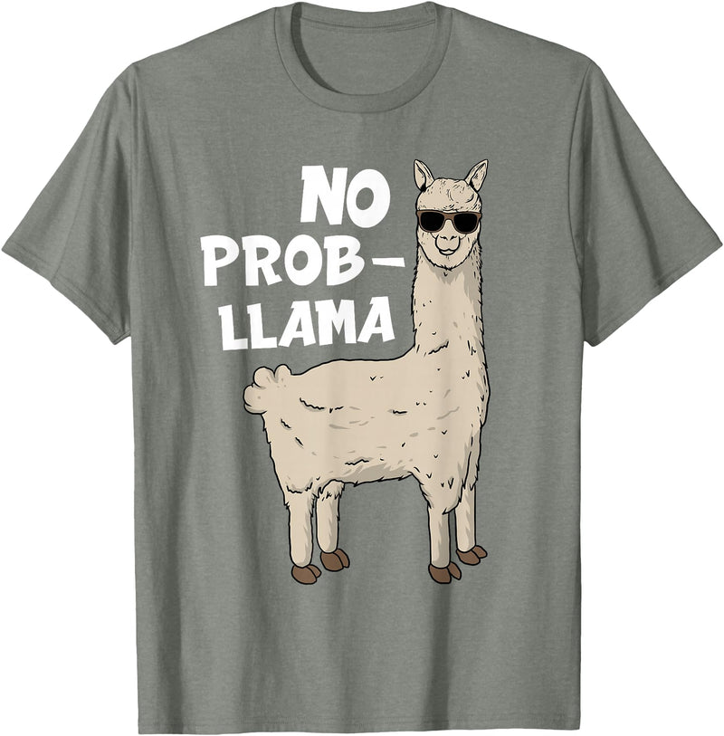 Funny Llama Gift Llama Lover Accessories & Stuff Funny Llama Design For Men Women Kids Llama Alpaca Animal T-Shirt - Olive Heather