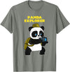 Panda Bear Lovers Clothing Panda Explorer T-Shirt - Olive Heather