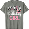 Cow Birthday Shirt For Family Men Women Cow Lover Sister Of The Birthday Girl Farm Cow 1 St Birthday Girl T-Shirt - Olive