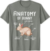 Anatomy of Bunny - Rabbit Lover Zookeeper Farmer Mammals T-Shirt in Olive Heather