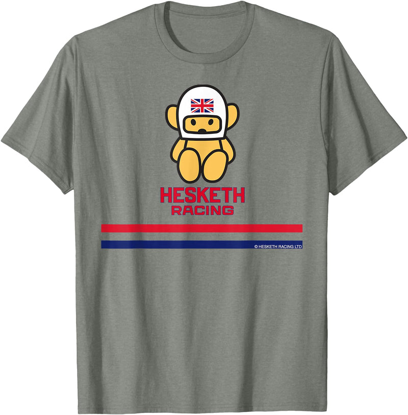 Hesketh Racing Logo World Champion Team Stripes Mascot Retro T-Shirt - Olive Heather