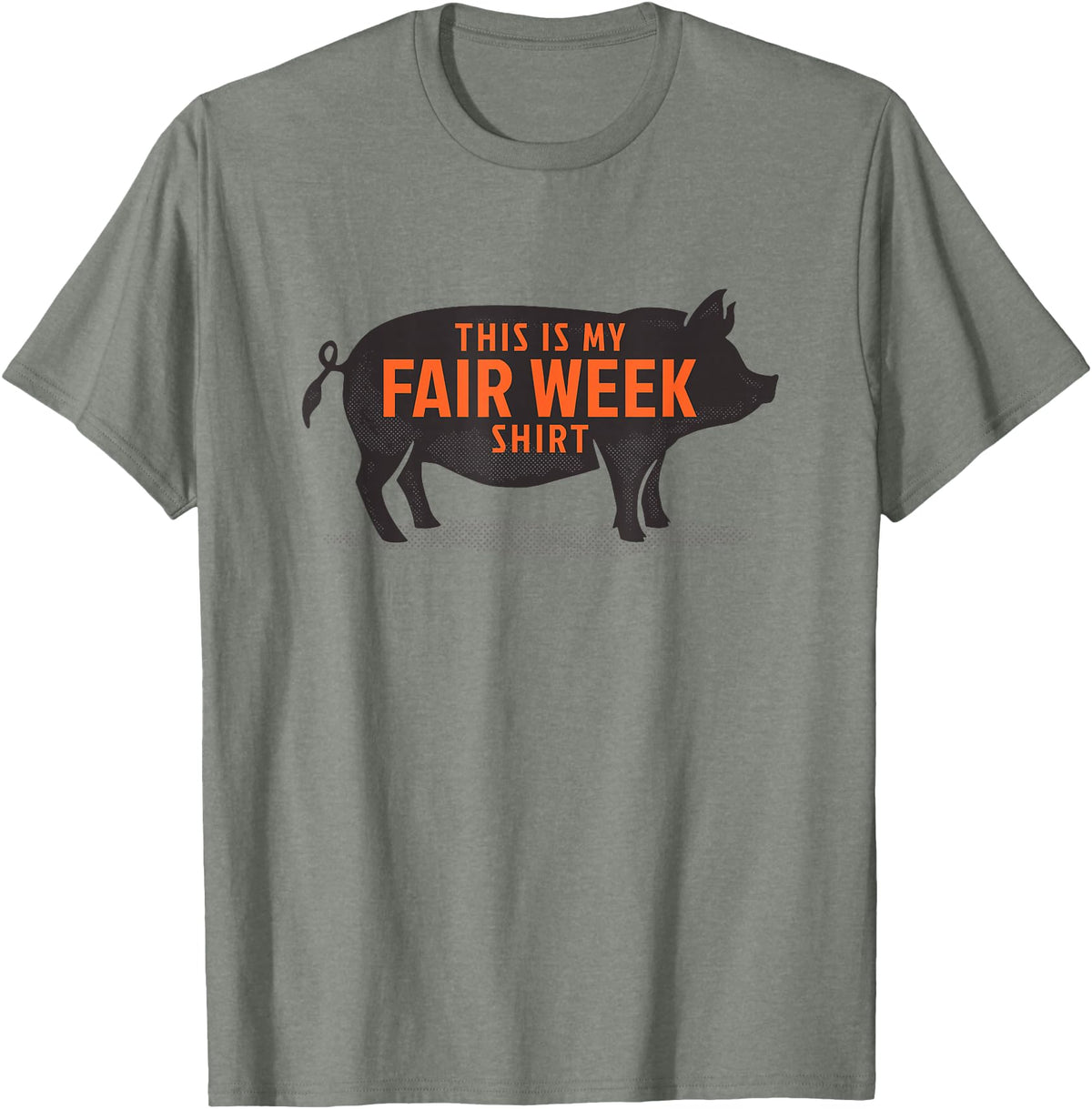 County Fair and Livestock Apparel Co. Das ist mein Fair Week Shirt State and County Animal Hog Pig T-Shirt - Olive Heather