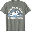 Polar Bear Gift Polar Bear Accessories & Stuff Cute Polar Bear Art for Men Women Kids Polar Bear Lover T-Shirt - Olive Heather