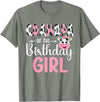 Cow Birthday Shirt For Family Men Women Cow Lover Grandpa Of The Birthday Girl Farm Cow 1 St Birthday Girl T-Shirt - Olive