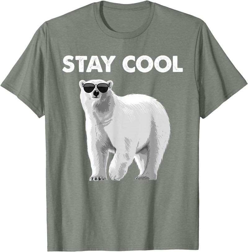 Polar Bear Gift Polar Bear Accessories & Stuff Cool Polar Bear Design for Men Women Kids Polar Bear Lover T-Shirt - Olive Heather