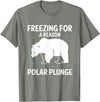 Global Warming Awareness Arctic Winter Ice Freezing For A Reason Polar Plunge Ice Bear T-Shirt - Olive Heather
