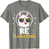 LLama Squad Shirts and Gifts Cute Amazing Llama Pun Be Llamazing Llama Lover T-Shirt - Olive Heather
