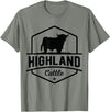 Farm Highland Cow Men Cattle Clothing Agriculture Scottish Highland Cow for Cattle Farmers T-Shirt - Olive Heather