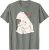 Sassy Southern Charm & Grace Cute & Unique Polar Bear Mama & Baby Cub Love T-Shirt & Gift T-Shirt - Olive Heather