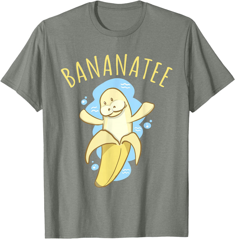 Sea Cows & Bananas Bananatee Manatee Banana Dugong Pun Funny Fruit T Shirt T-Shirt - Olive Heather