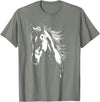 HörseCo. Vintage Western Horse Silhouette Horse Riding T-Shirt - Olive Heather