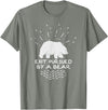 Funny Winter Tees Exit Pursued By a Bear - Funny Shakespeare - Winter Shirt T-Shirt - Olive Heather