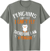 Penguins Can't Fly - Cute Penguin Lover Gift Rabbit T-Shirt in Olive Heather