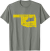Funny Farm Nothing tips like a cow in Oklahoma state T-Shirt - Olive Heather