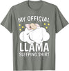Llama Sleeping Wear Kids, Women & Men Official Sleeping Shirt Sleep Shirt Pajama Naps PJ Llama T-Shirt - Olive Heather