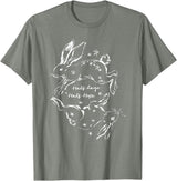 Half Rage Half Hope Rage Resistance Rabbit Resist Sarcastic T-Shirt in Olive Heather