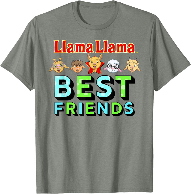 Llama Llama Netflix Best Friends Tee Shirt T-Shirt - Olive Heather
