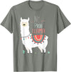 No Prob llama Shirt, No Problama Funny Lama Tee Lamaste T-Shirt - Olive Heather