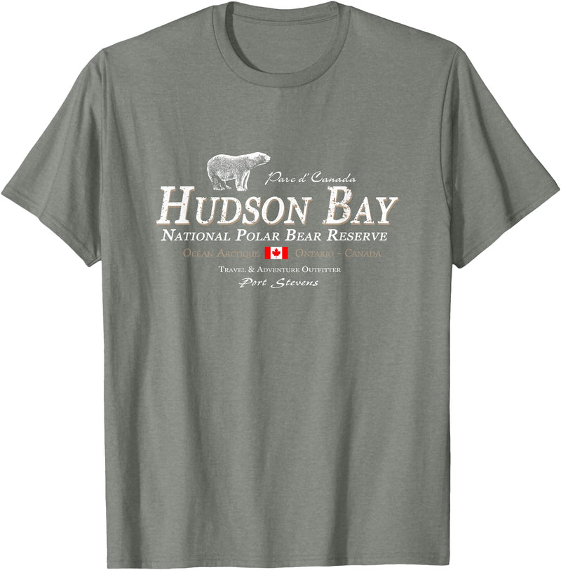 Port Stevens P.S.75 Design Polar Bear - Hudson Bay - Canada - Maple Leaf - Maple Leaf T-Shirt - Olive Heather