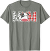 Cow Mom Gift Co. Cow Mom or Dad Birthday Farm Birthday Party T-Shirt - Olive Heather