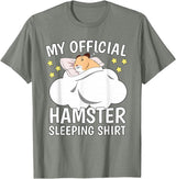 Official Sleeping Shirt Sleep Shirt Pajama Naps PJ Hamster T-Shirt - Olive Heather