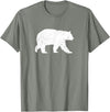Sasquat Wildlife Silhouette Tees Distressed Black Bear Graphic Silhouette T-Shirt T-Shirt - Olive Heather