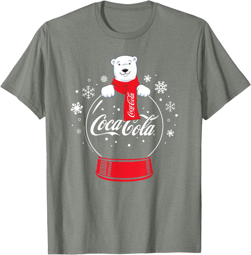 Coca-Cola Company Coca-Cola - Polar Bear Snowglobe T-Shirt - Olive Heather