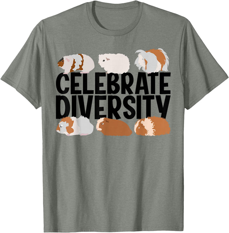 Cool Hamster Lover Animal Pun Diverse Quote Design Funny Celebrate Diversity Cute Guinea Pig Gift For Men Women T-Shirt - Olive Heather