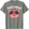 Cool Lucky Swine Fans Party Girl Boy Pork Team Art Piggy Squad | Cute Pig Farmer Animal Lovers Funny Farm Gift T-Shirt - Olive Heather