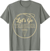 Back To School Western Gift For Teachers Students Let's Go Teacher Western Cowgirls Cow Skull Style Desert T-Shirt - Olive