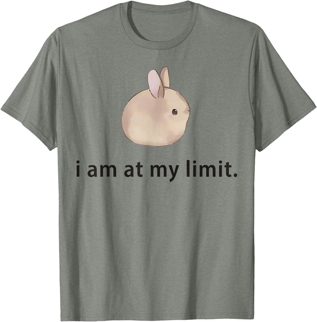 I Am at My Limit Rabbit T-Shirt in Olive Heather