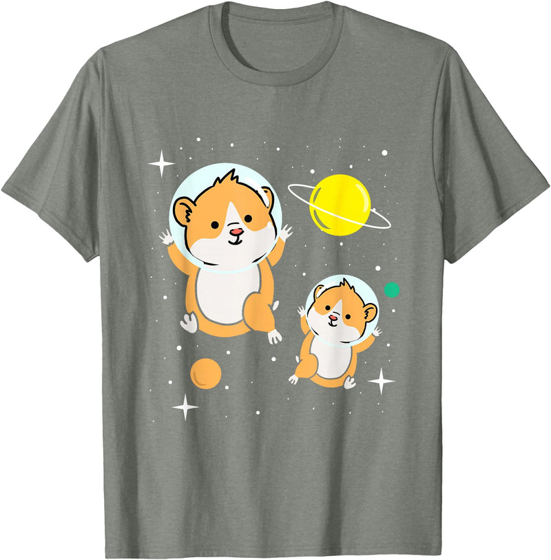 Hamster In Space Hamster Lover Gift T-Shirt - Olive Heather
