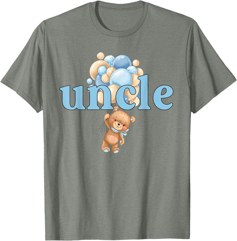 Beary 1st Birthday Boy Teddy Bear Matching Apparel Uncle Teddy Bear 1st Birthday Boy Family Matching T-Shirt - Olive Heather