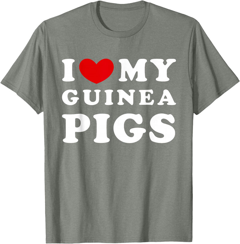 Love For My Guinea Pigs Gift I Love My Guinea Pigs, I Love My Guinea Pigs T-Shirt - Olive Heather