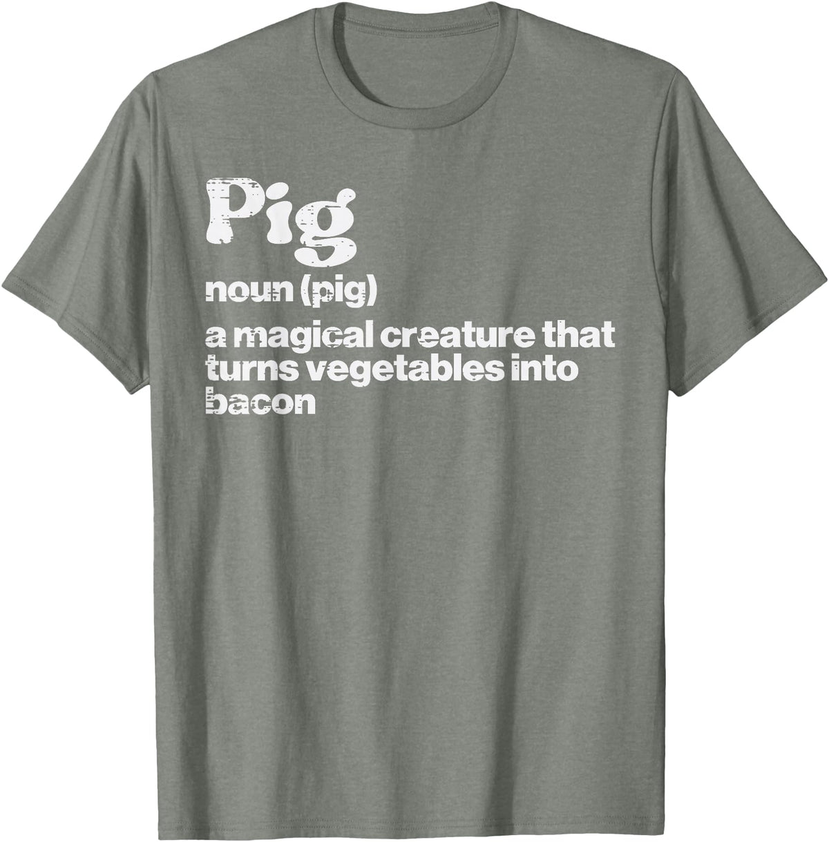BBQ Barbecue Shirts Men Women Grilling Gifts Pig Definition Bacon Funny Bbq Barbecue Grill Men Women Kids T-Shirt - Olive Heather