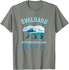 Longyearbyen am Nordkap und Spitzbergen Inseln Svalbard Spitzbergen Islands Norway Fjords with Polar Bear T-Shirt - Olive Heather